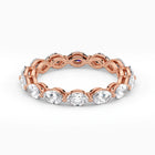 Marquise Cut Lab Grown Diamond Eternity Wedding Ring in 18K Rose Gold