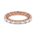 Radiant Cut Lab Grown Diamond Eternity Wedding Ring in 18K Rose Gold