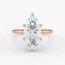 Marquise Cut Lab Grown Diamond Engagement Ring in 18K Rose Gold - Solitaire Style