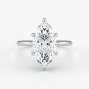 Marquise Cut Lab Grown Diamond Engagement Ring in Platinum - Solitaire Style