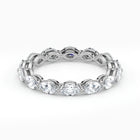 Marquise Cut Lab Grown Diamond Eternity Wedding Ring in 18K White Gold
