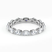 Marquise Cut Lab Grown Diamond Eternity Wedding Ring in 18K White Gold