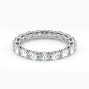 Oval Cut Lab Grown Diamond Eternity Wedding Ring in Platinum