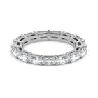 Radiant Cut Lab Grown Diamond Eternity Wedding Ring in 18K White Gold