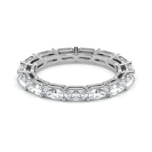 Radiant Cut Lab Grown Diamond Eternity Wedding Ring in 18K White Gold