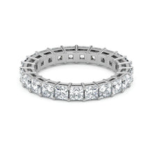 Princess Cut Lab Grown Diamond Eternity Wedding Ring in Platinum
