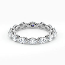 Marquise Cut Lab Grown Diamond Eternity Wedding Ring in Platinum