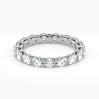 Oval Cut Lab Grown Diamond Eternity Wedding Ring in 18K White Gold