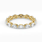 Marquise Cut Lab Grown Diamond Eternity Wedding Ring in 18K Yellow Gold