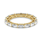 Radiant Cut Lab Grown Diamond Eternity Wedding Ring in 18K Yellow Gold