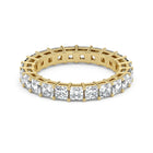 Princess Cut Lab Grown Diamond Eternity Wedding Ring in 18K Yellow Gold