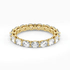 Oval Cut Lab Grown Diamond Eternity Wedding Ring in 18K Yellow Gold