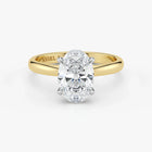 Oval Cut Lab Grown Diamond Engagement Ring in 18K Two-Tone Gold - 2.09 CTW