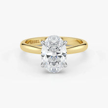 Oval Cut Lab Grown Diamond Engagement Ring in 18K Two-Tone Gold - 2.09 CTW