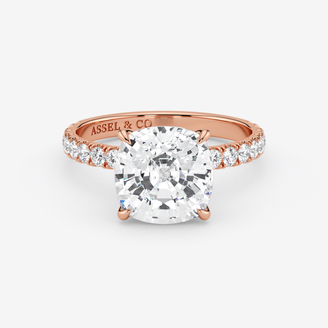 Classic Engagement Ring - Pave Style