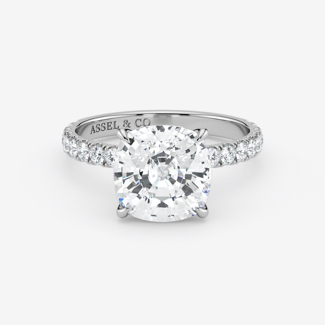 Classic Engagement Ring - Pave Style