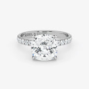 Diamond ring with 'Assel & Co' branding on a white background