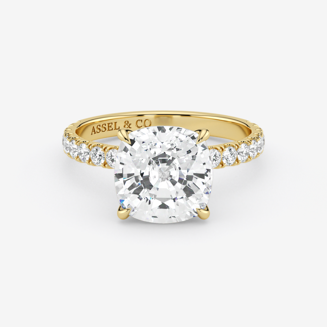 Classic Engagement Ring - Pave Style