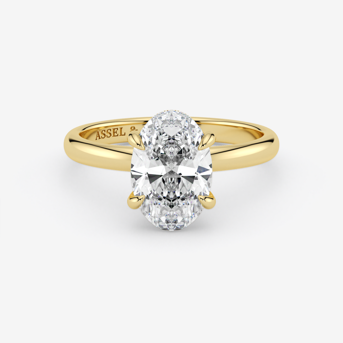 Classic Engagement Ring - Hidden Halo Style