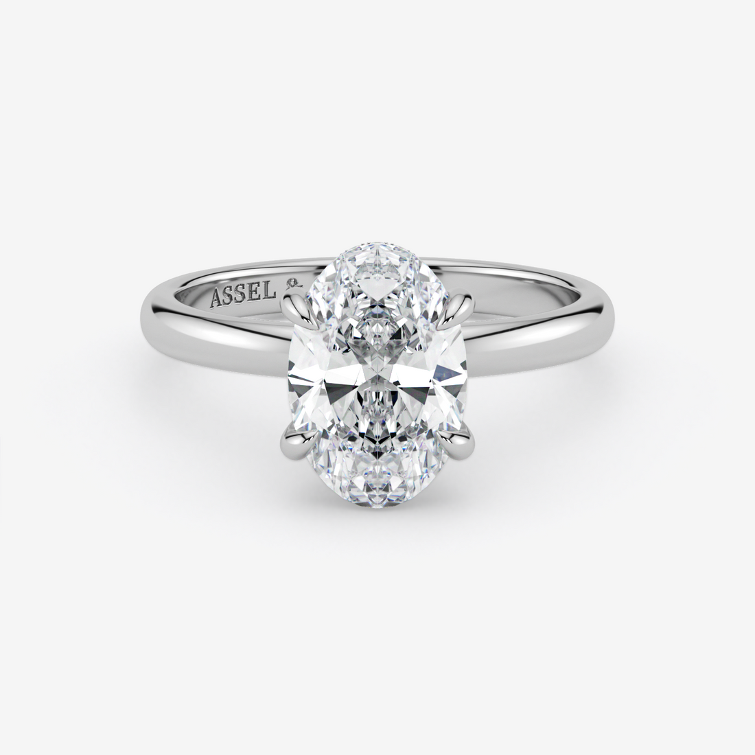 Classic Engagement Ring - Hidden Halo Style