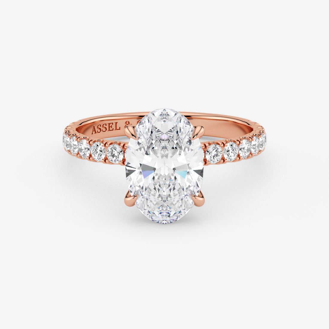 Classic Engagement Ring - Pave Style