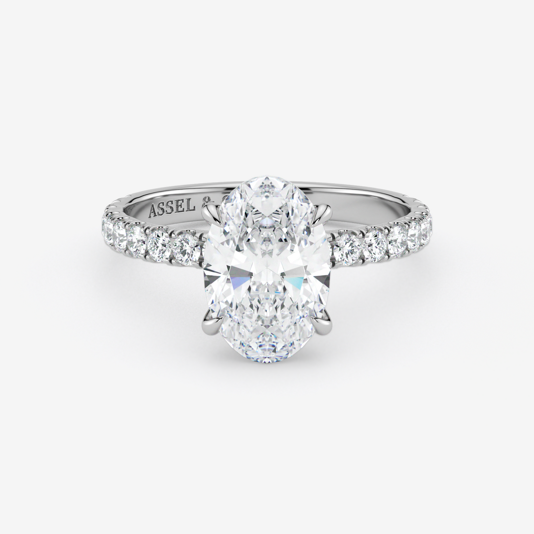 Classic Engagement Ring - Pave Style