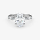 Diamond ring with 'Assael' branding on a white background