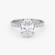 Diamond ring with 'Assael' branding on a white background