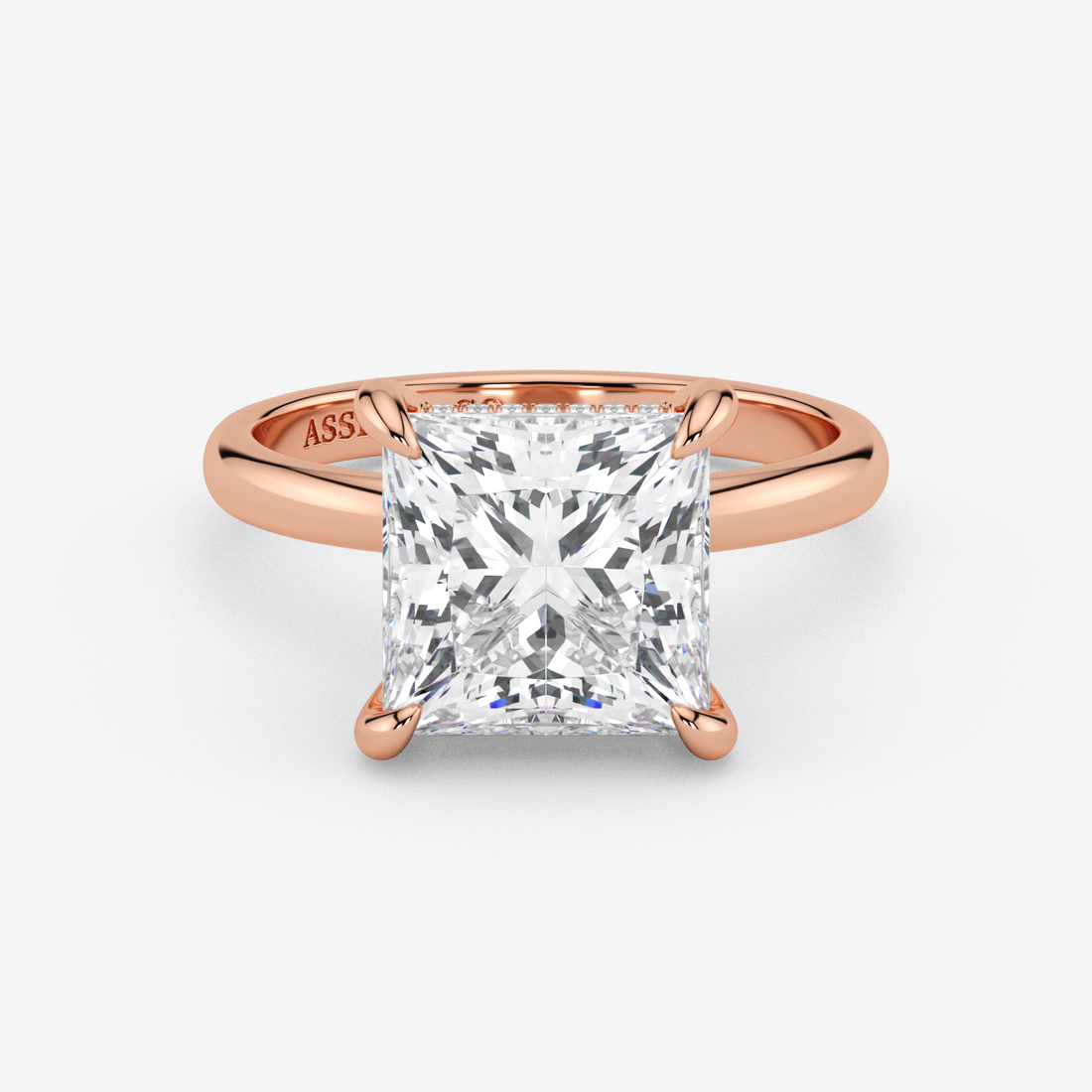 Classic Engagement Ring - Hidden Halo Style