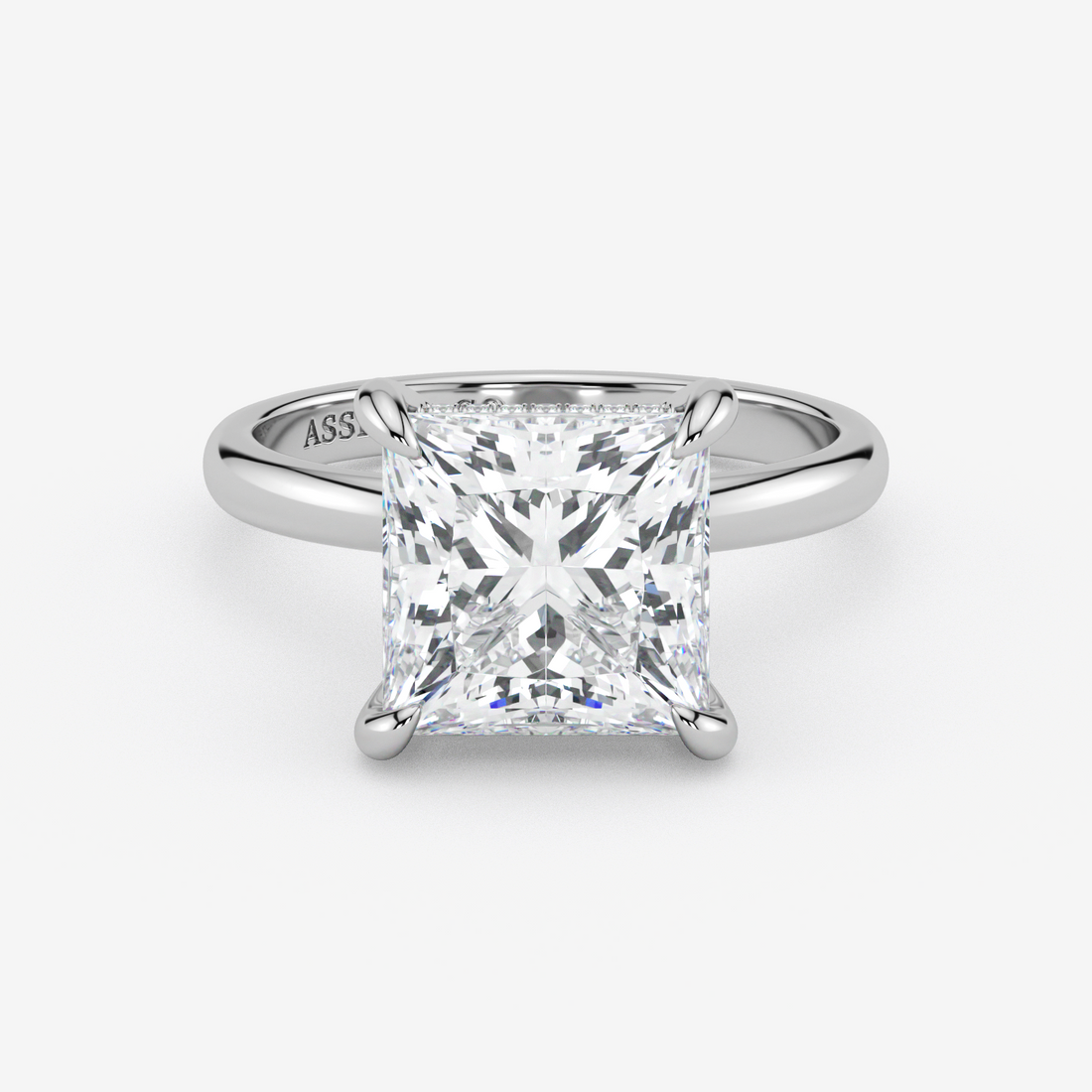 Classic Engagement Ring - Hidden Halo Style