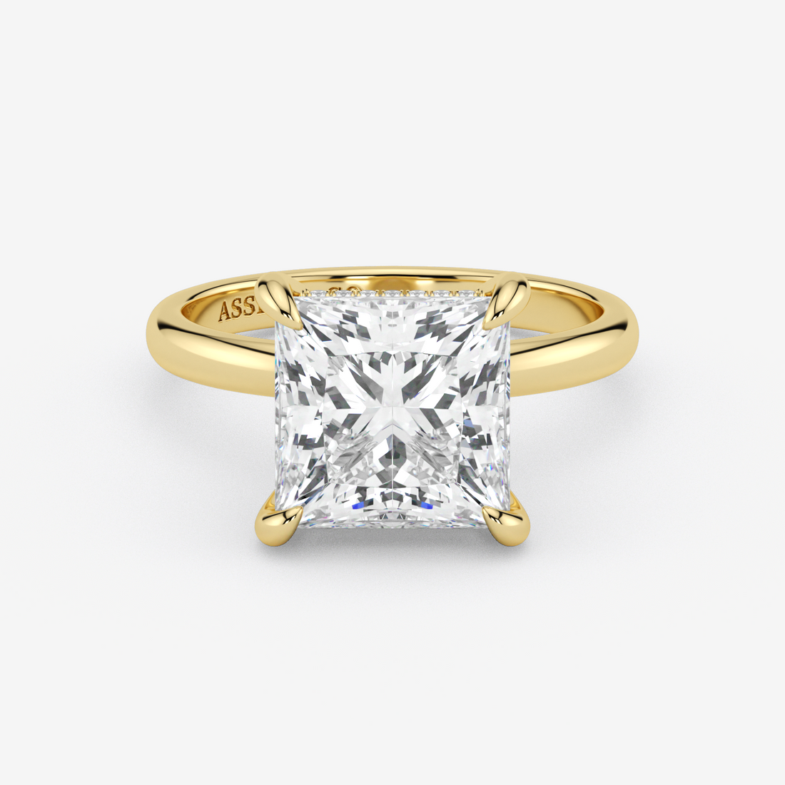 Classic Engagement Ring - Hidden Halo Style