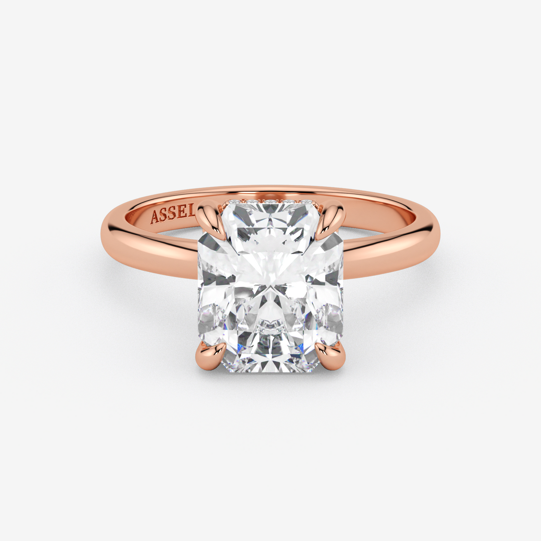 Classic Engagement Ring - Hidden Halo Style