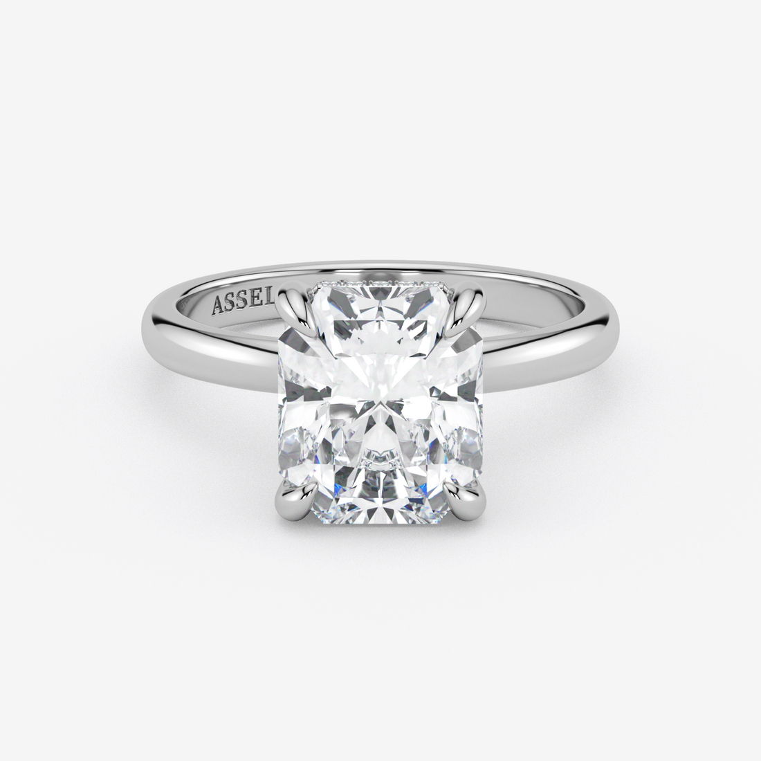 Classic Engagement Ring - Hidden Halo Style