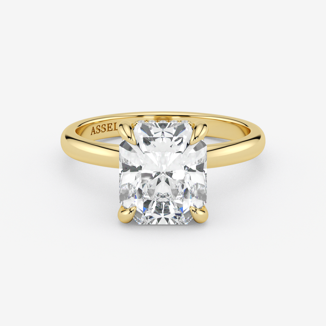 Classic Engagement Ring - Hidden Halo Style