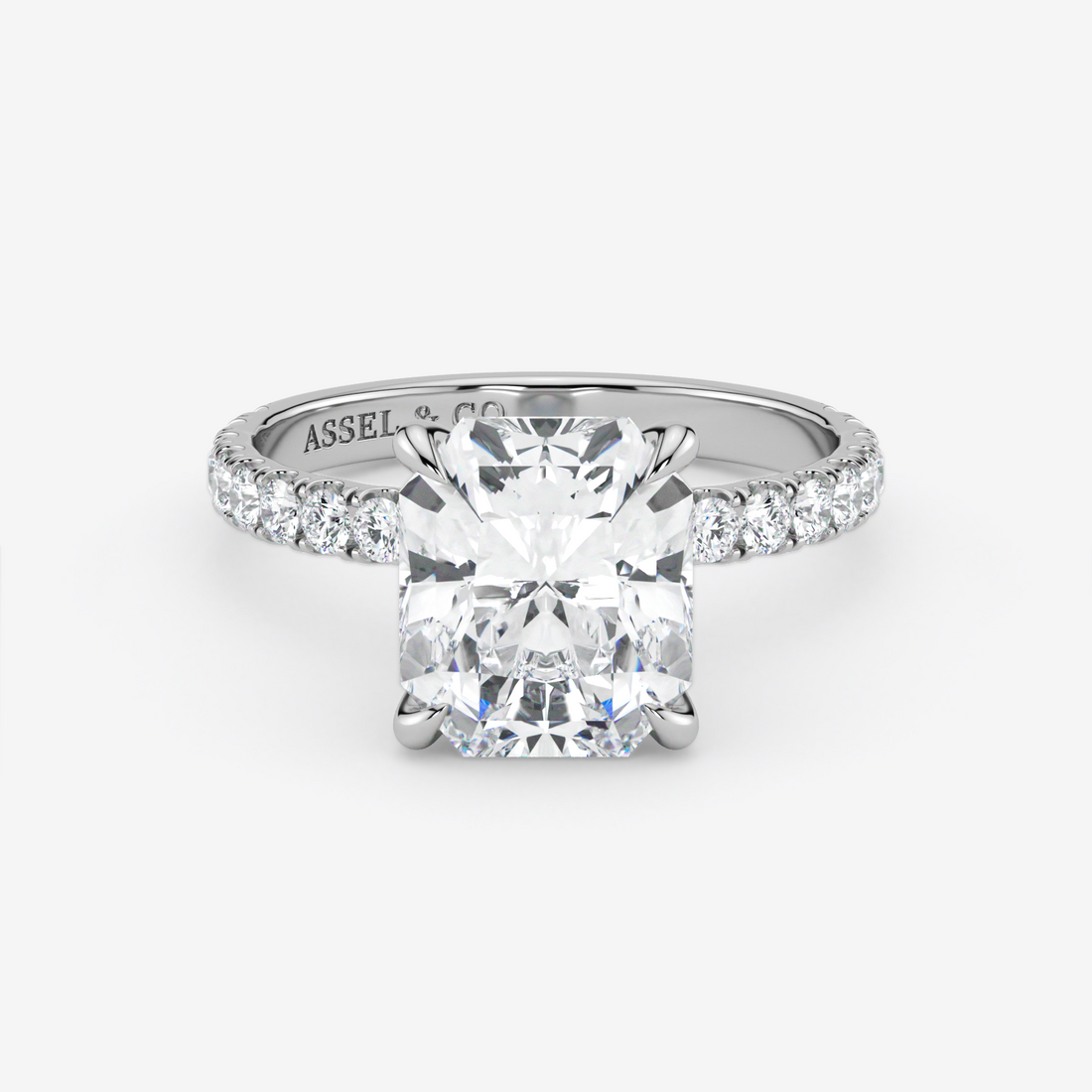 Classic Engagement Ring - Pave Style