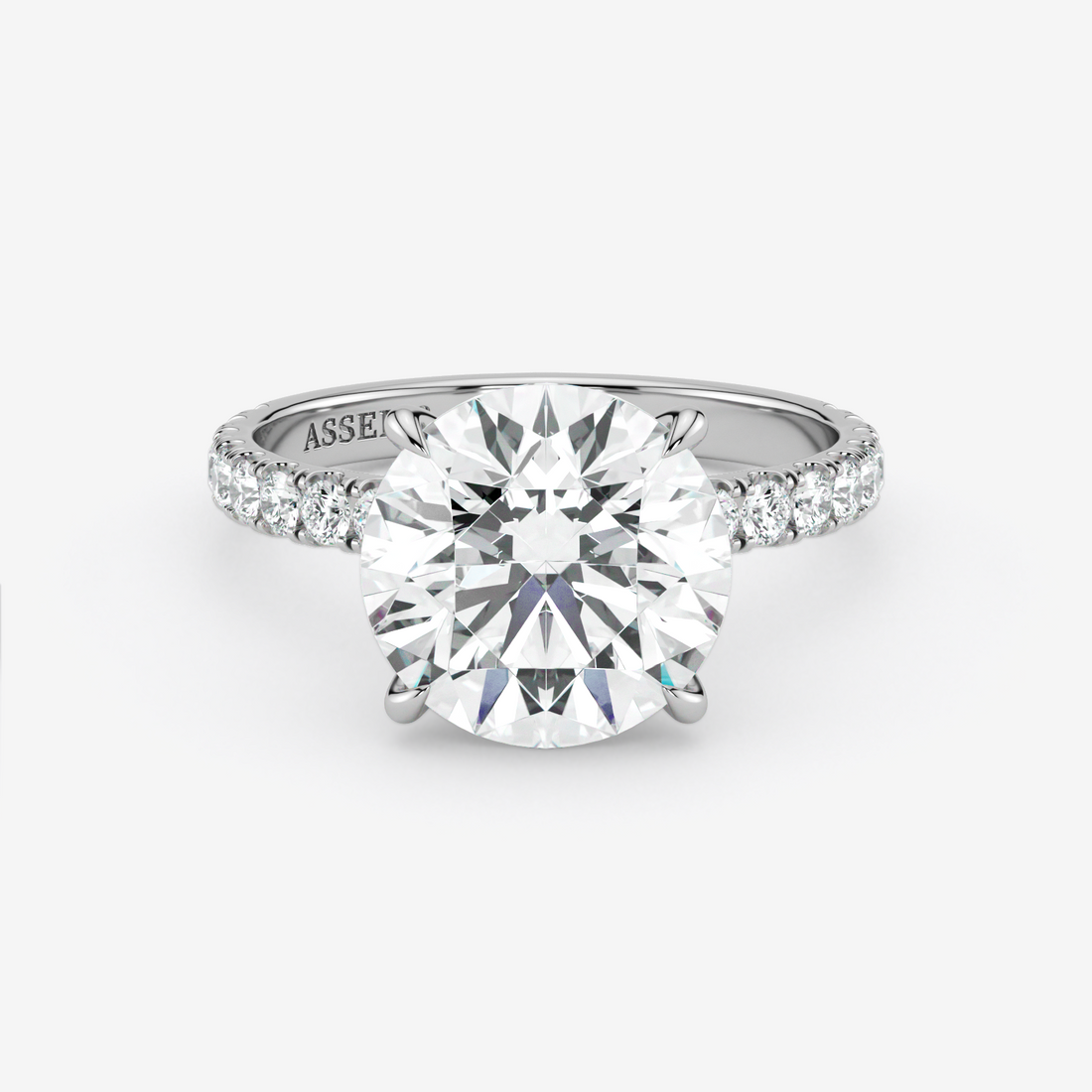 Classic Engagement Ring - Pave Style