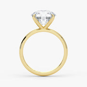 Round Cut Lab Grown Diamond Engagement Ring in 18K Yellow Gold - Solitaire Style