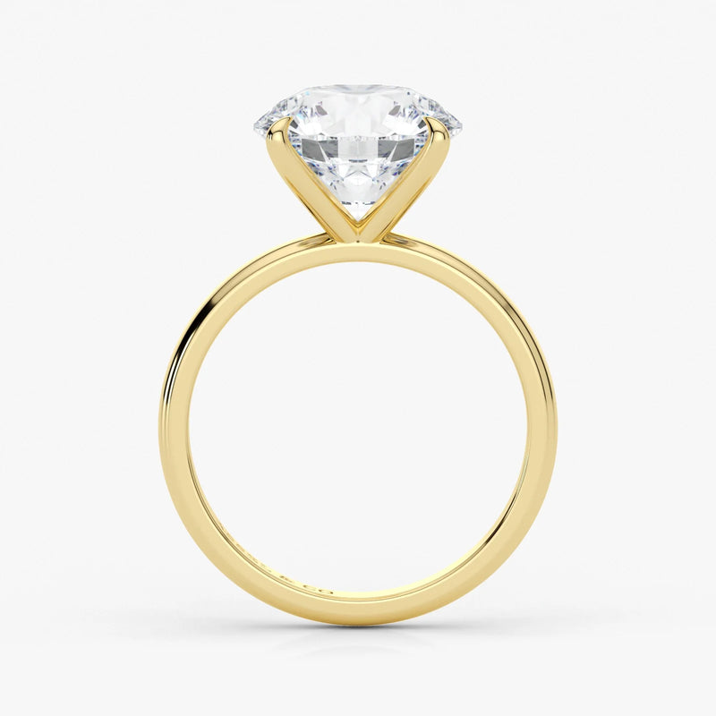 Round Cut Lab Grown Diamond Engagement Ring in 18K Yellow Gold - Solitaire Style