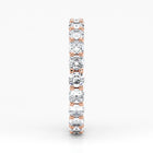 Cushion Cut Lab Grown Diamond Eternity Wedding Ring in 18K Rose Gold