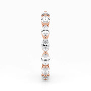 Marquise Cut Lab Grown Diamond Eternity Wedding Ring in 18K Rose Gold