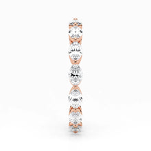 Marquise Cut Lab Grown Diamond Eternity Wedding Ring in 18K Rose Gold