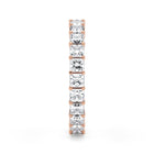 Princess Cut Lab Grown Diamond Eternity Wedding Ring in 18K Rose Gold