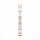 Radiant Cut Lab Grown Diamond Eternity Wedding Ring in 18K Rose Gold