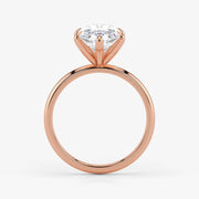 Marquise Cut Lab Grown Diamond Engagement Ring in 18K Rose Gold - Solitaire Style