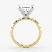 Princess Cut Lab Grown Diamond Engagement Ring in 18K Two-Tone Gold - Solitaire Style