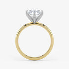 Marquise Cut Lab Grown Diamond Engagement Ring in 18K Two-Tone Gold - Solitaire Style