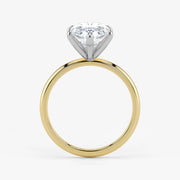 Marquise Cut Lab Grown Diamond Engagement Ring in 18K Two-Tone Gold - Solitaire Style