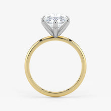 Marquise Cut Lab Grown Diamond Engagement Ring in 18K Two-Tone Gold - Solitaire Style