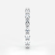 Oval Cut Lab Grown Diamond Eternity Wedding Ring in Platinum