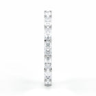 Radiant Cut Lab Grown Diamond Eternity Wedding Ring in 18K White Gold